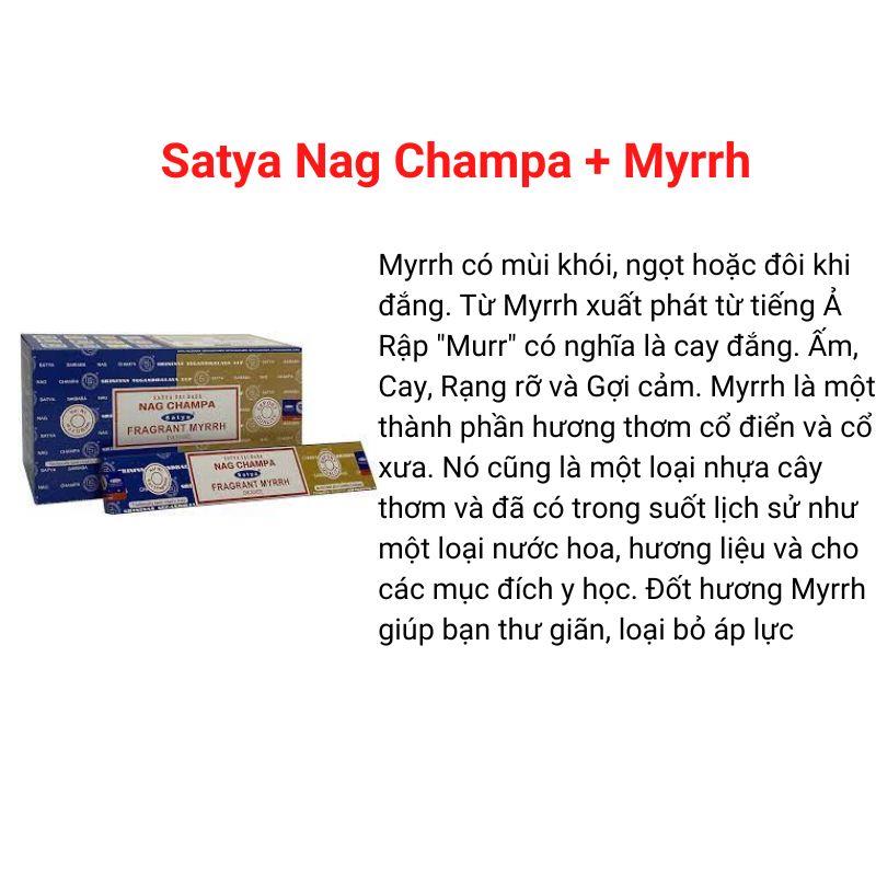 Satya Nag Champa + Myrrh 