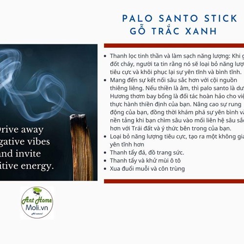 Palo santo stick gỗ trắc xanh (1 Thanh 5-6gr dài 10cm)